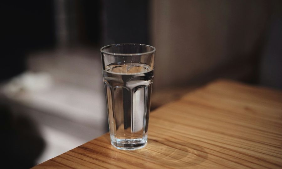 Water filled cup