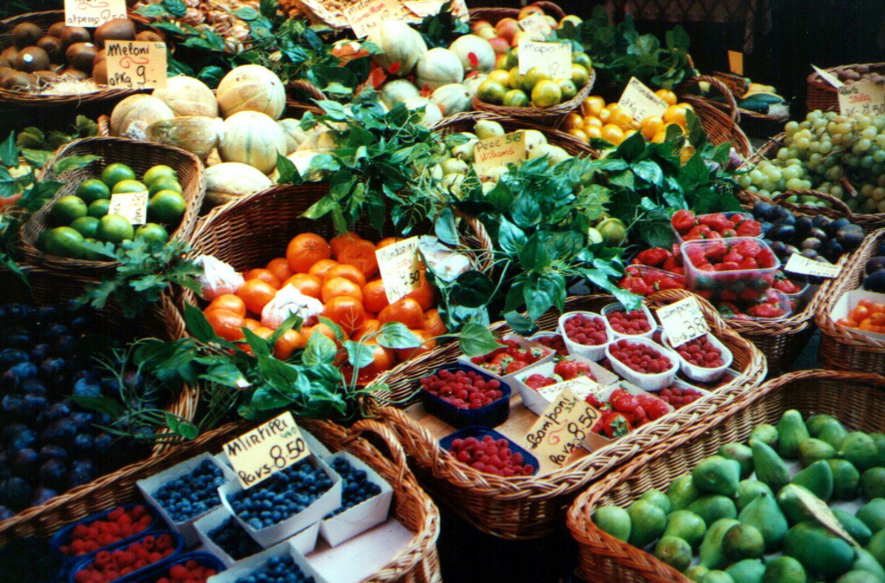 Assorted-color variety of fruits