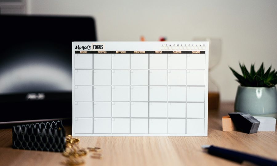 White calendar
