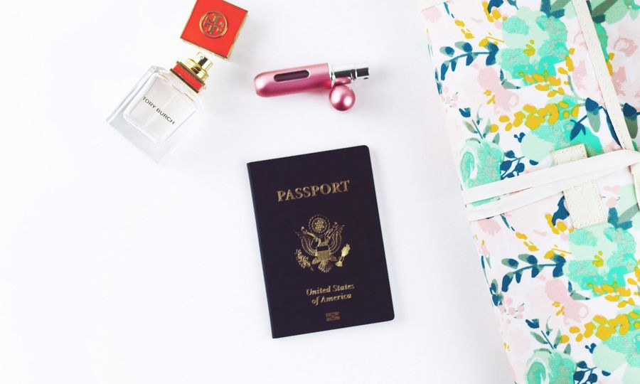 Passport on top of white surface