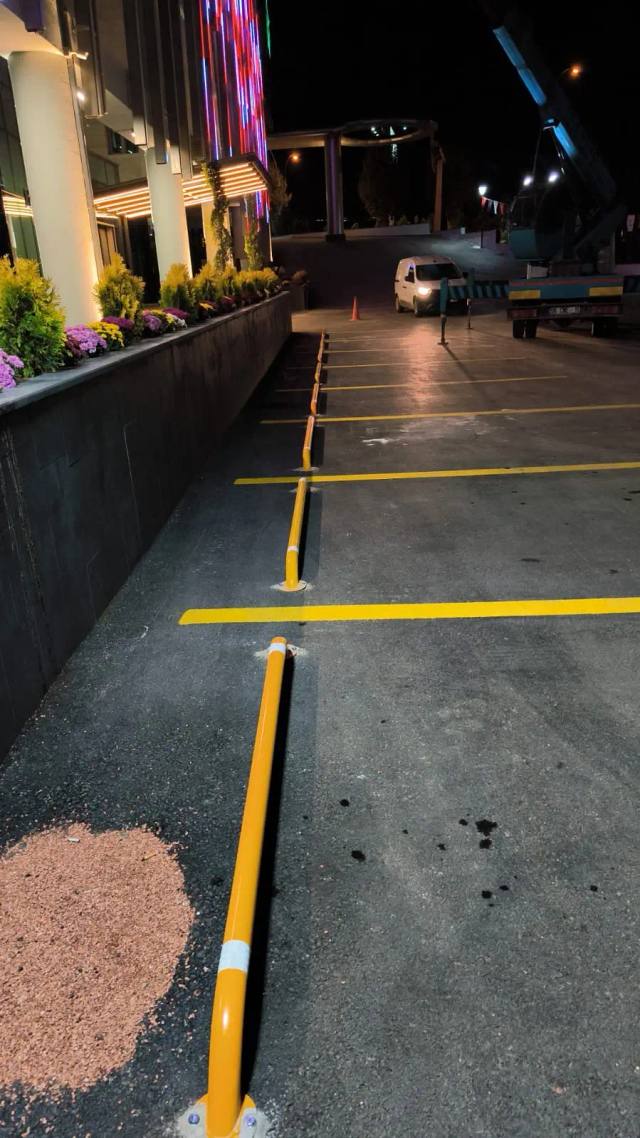 Otopark çizgi boyası ve otopark stoper uygulaması
