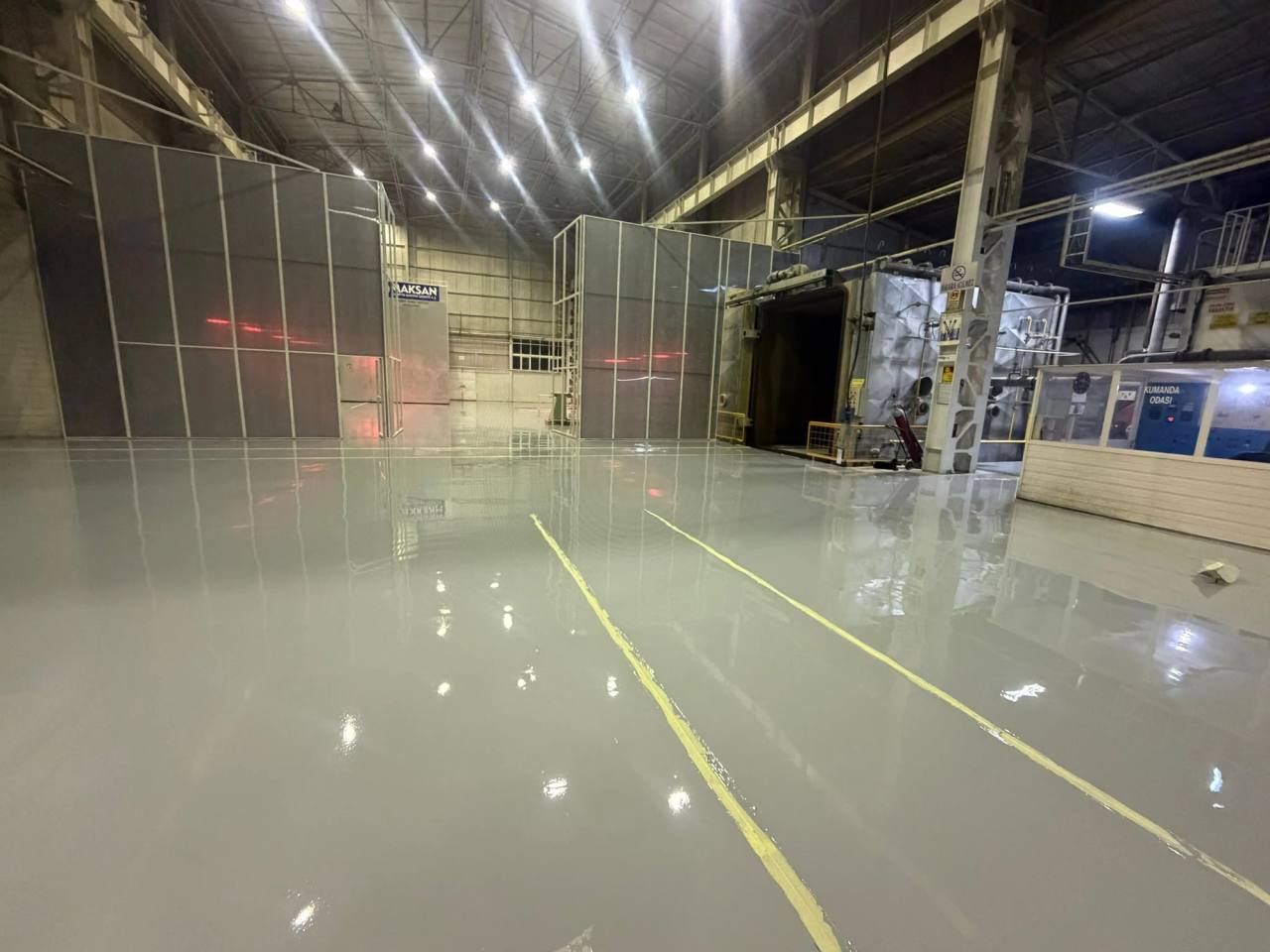 Fabrika zemini epoksi kaplaması