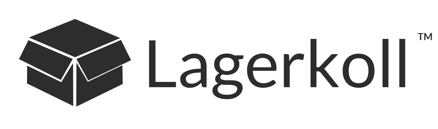 A logo with a box in the beginning and the name Lagerkoll after