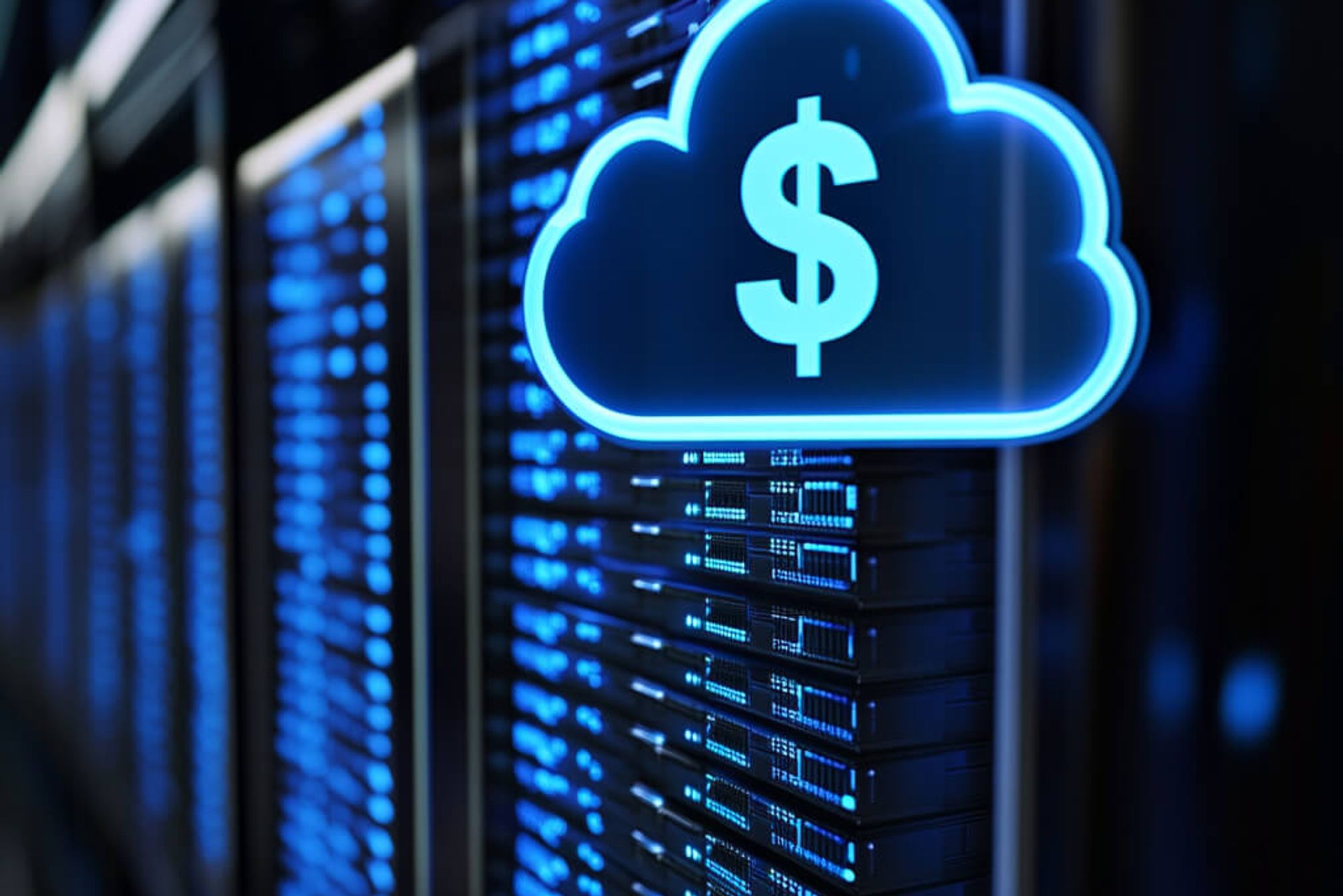 Modern data center infrastructure representing cost savings from switching away from cloud services to dedicated servers