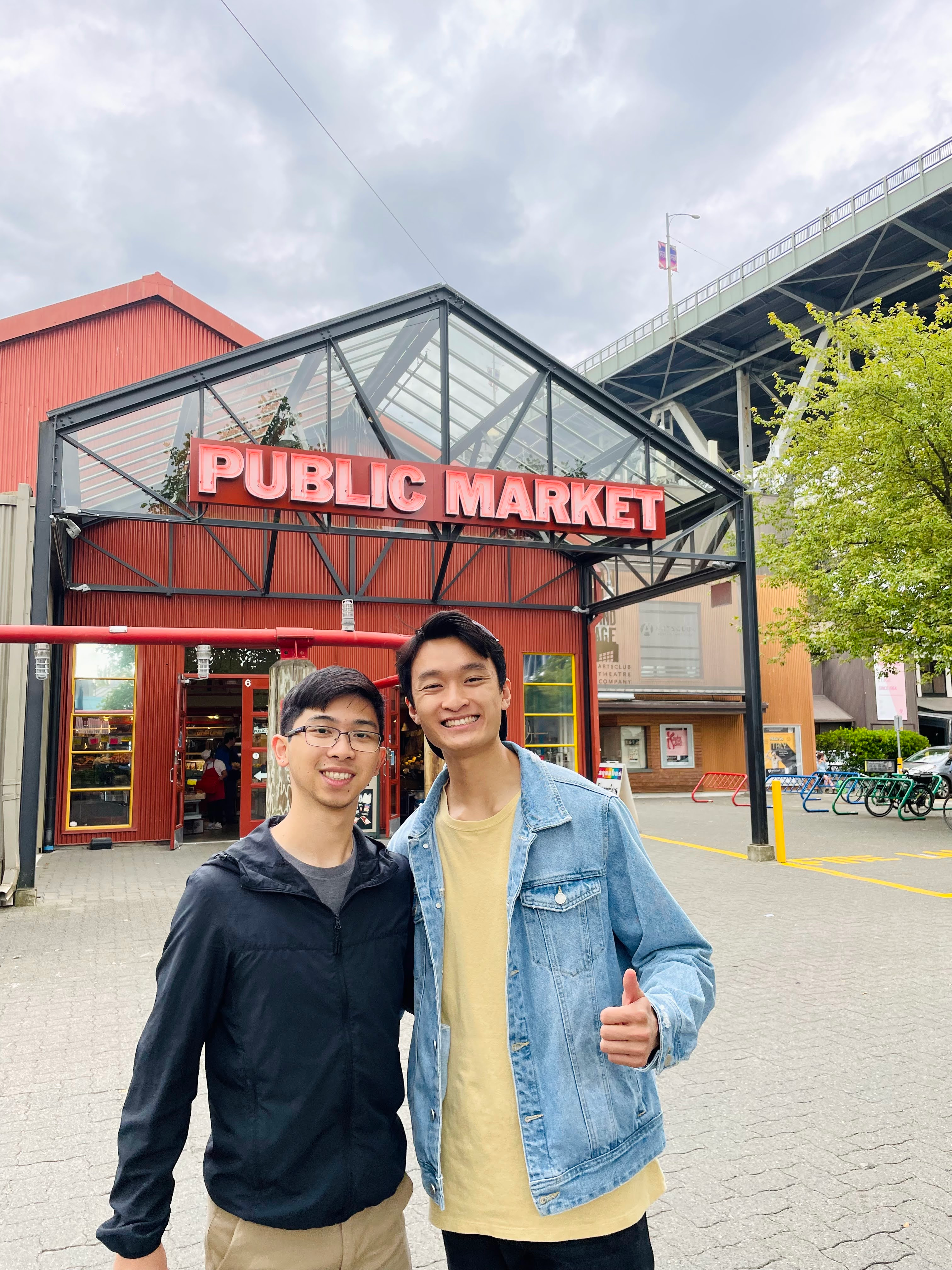 LQ and Kevin in front of Public Market