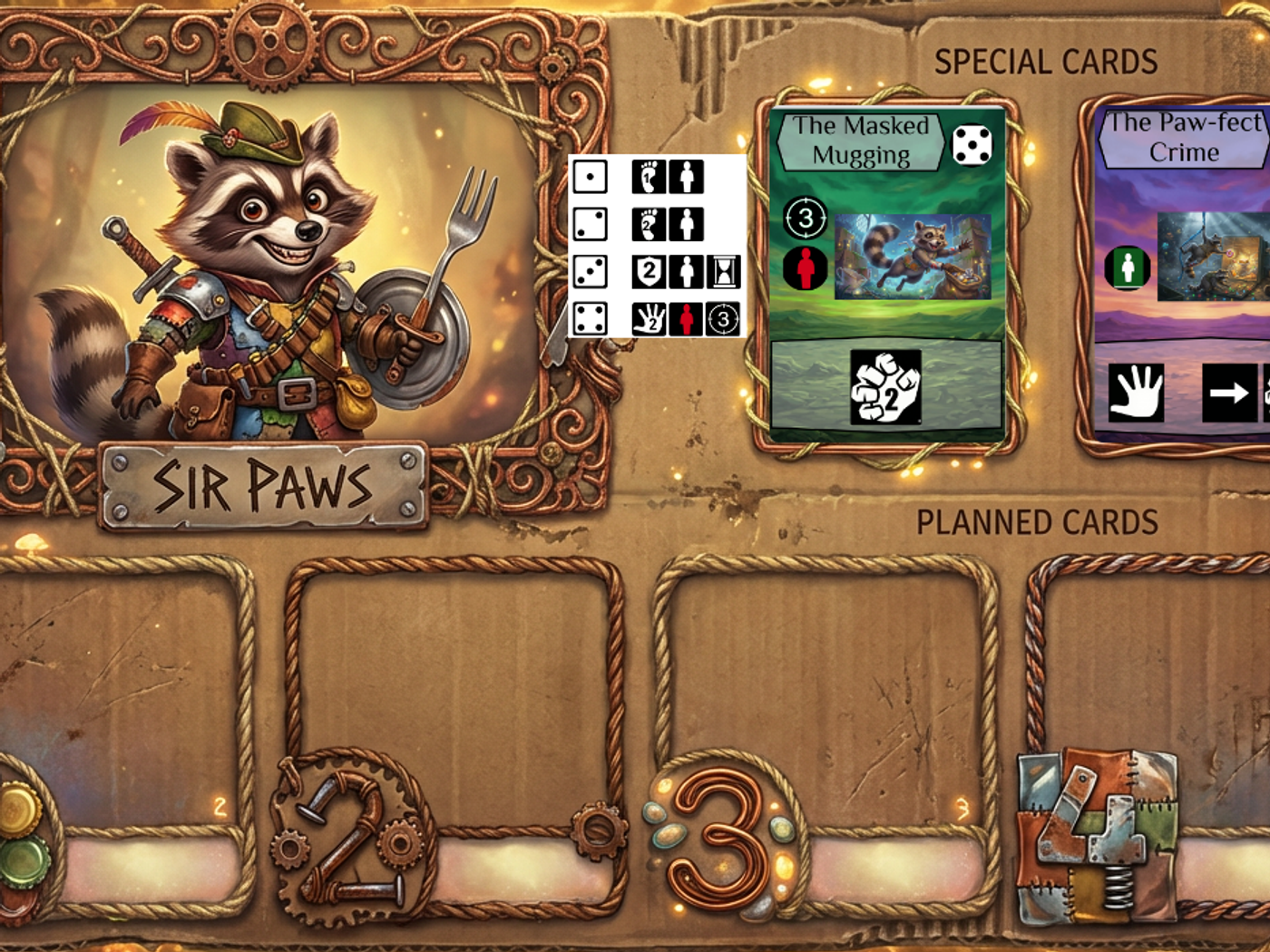 Sir Paws — character board, Dumpster Domination