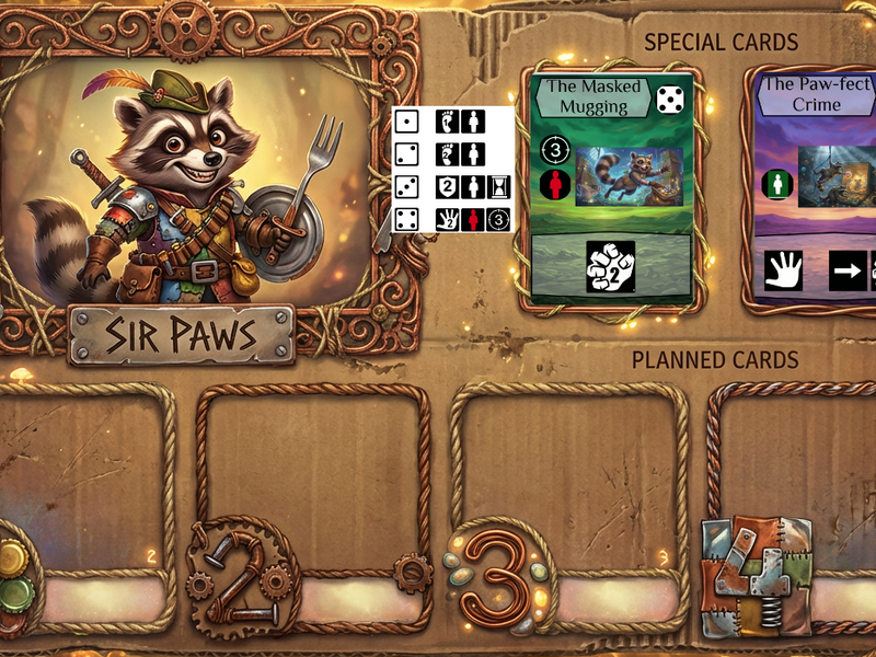Sir Paws — character board, Dumpster Domination