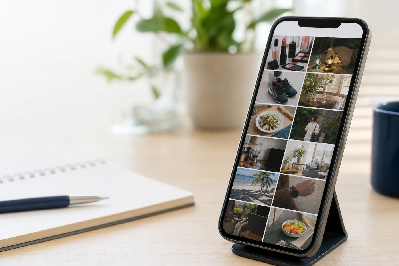 案件ごとに発信ジャンルが変わるInstagram投稿のイメージ