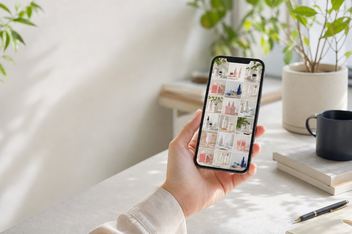 PR投稿が多いInstagramアカウントを確認する様子
