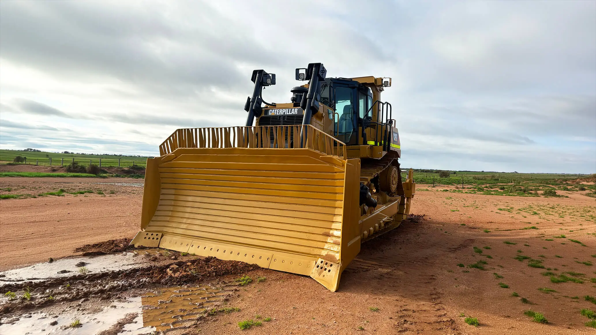 Large tracked bulldozer