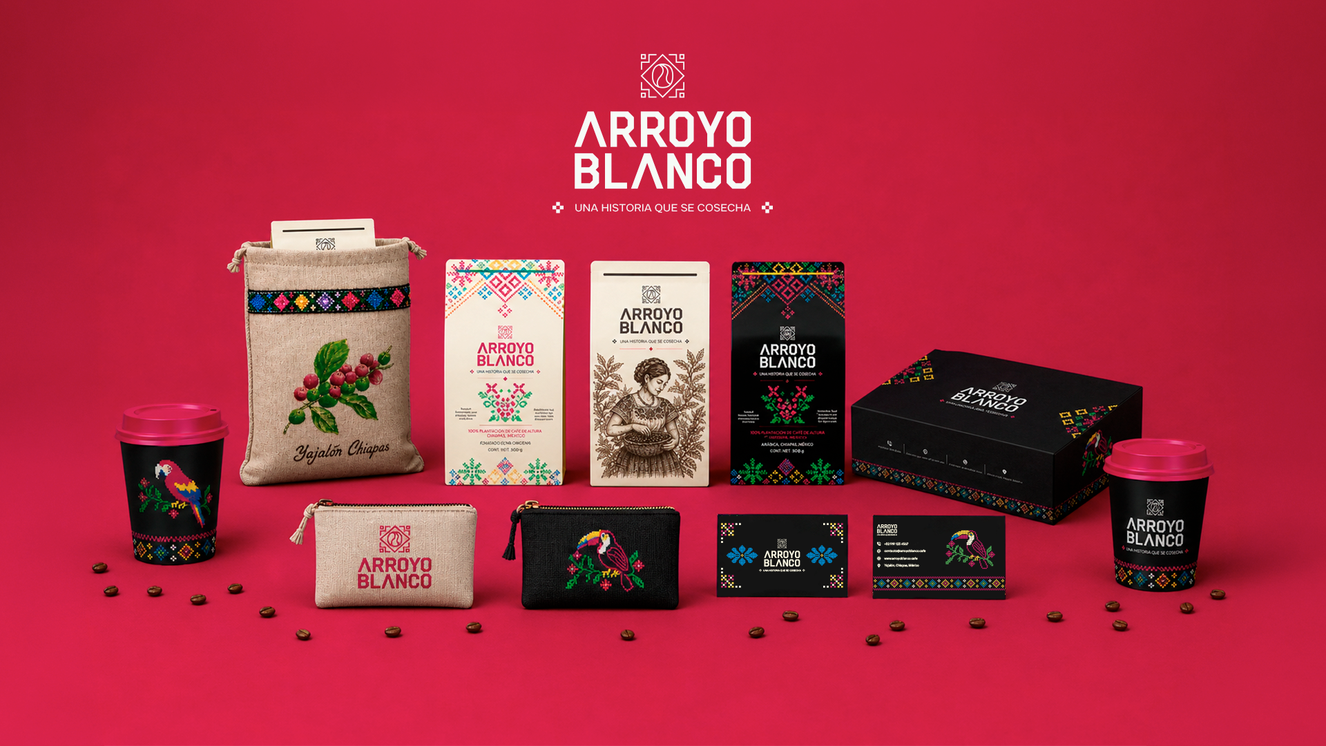 Aplicaciones de identidad y empaque de Arroyo Blanco