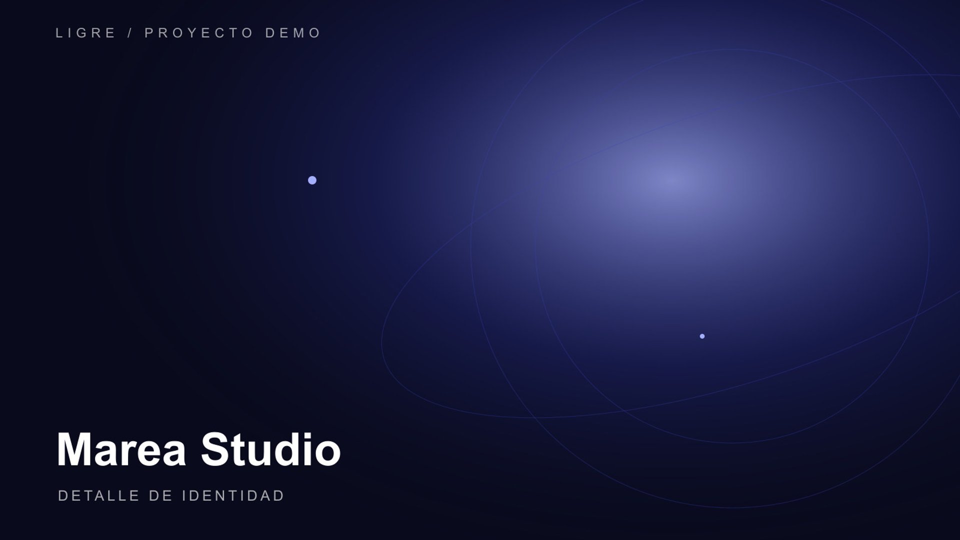 Detalle de identidad de Marea Studio
