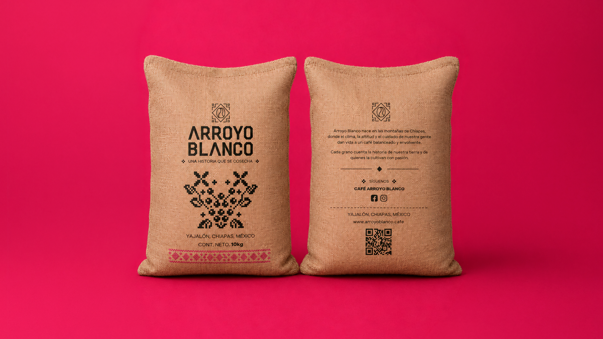Bolsa de café con patrones de Arroyo Blanco