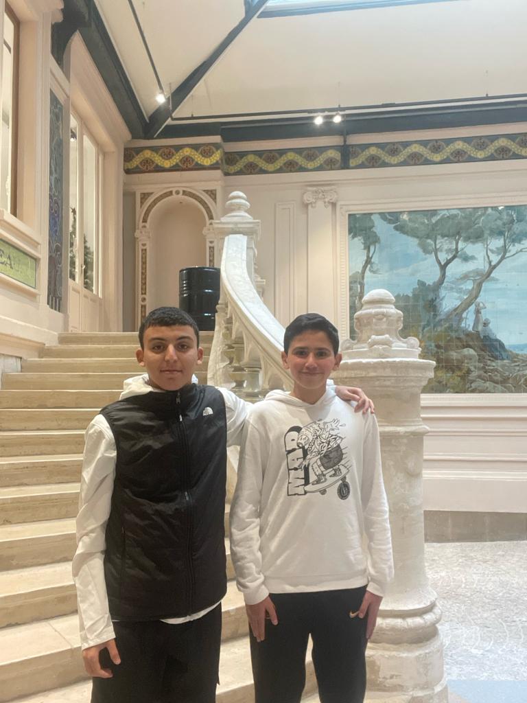 Yassine et Karim, élèves de 3e du Collège Gustave Flaubert Paris 13 en stage à Albert School