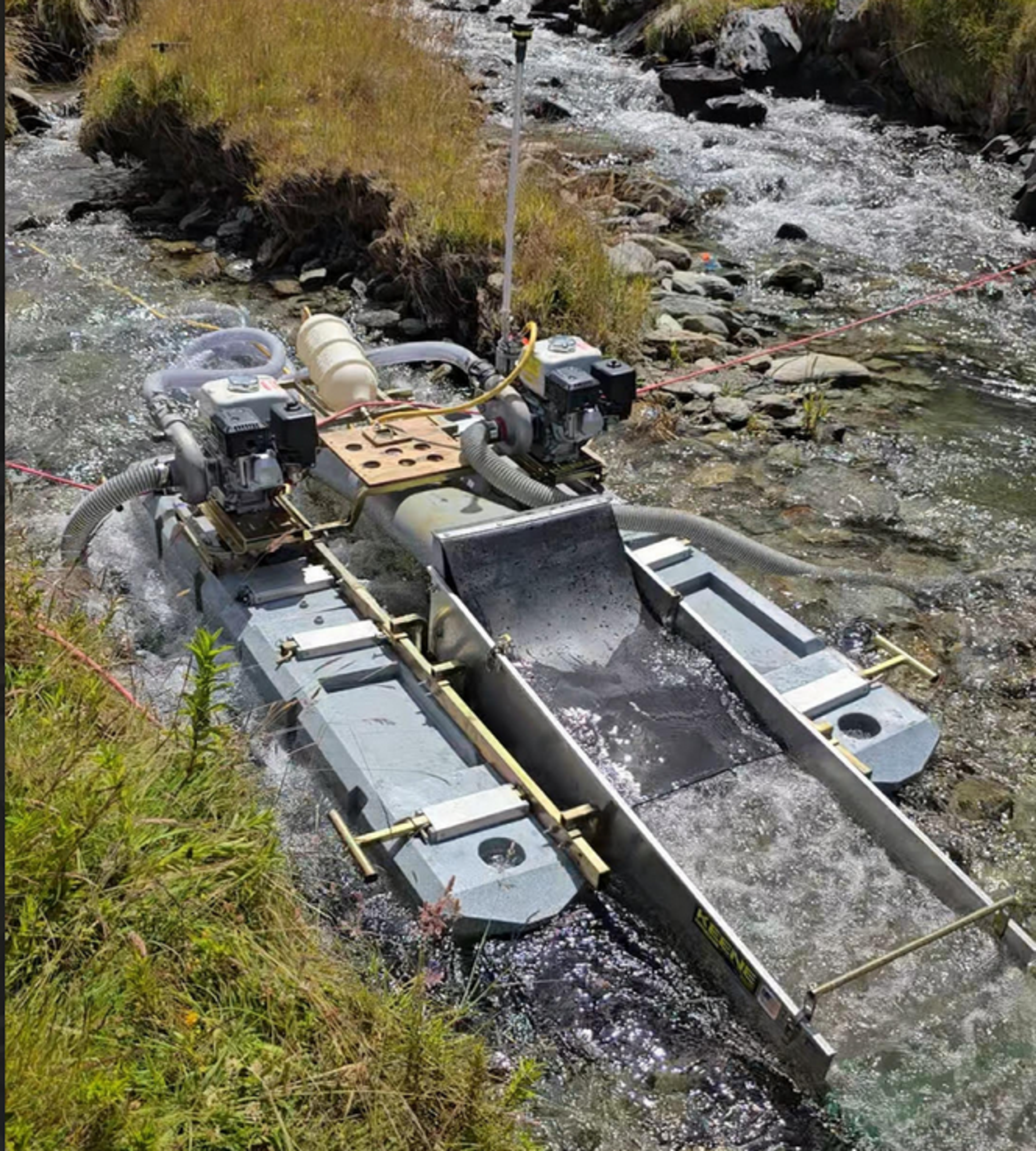 Michael's suction dredge for alluvial gold recovery in rivers and creeks.