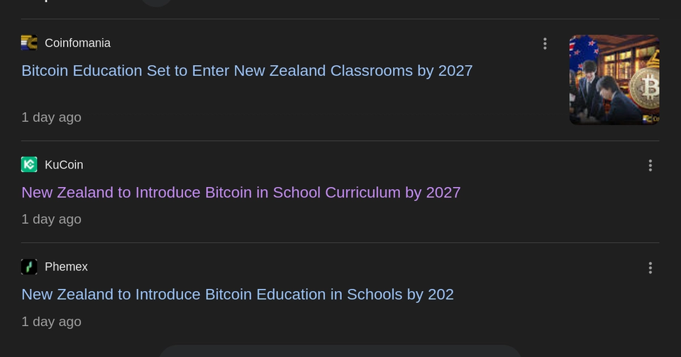 Google News running flase claims that NZ schools teach crypto