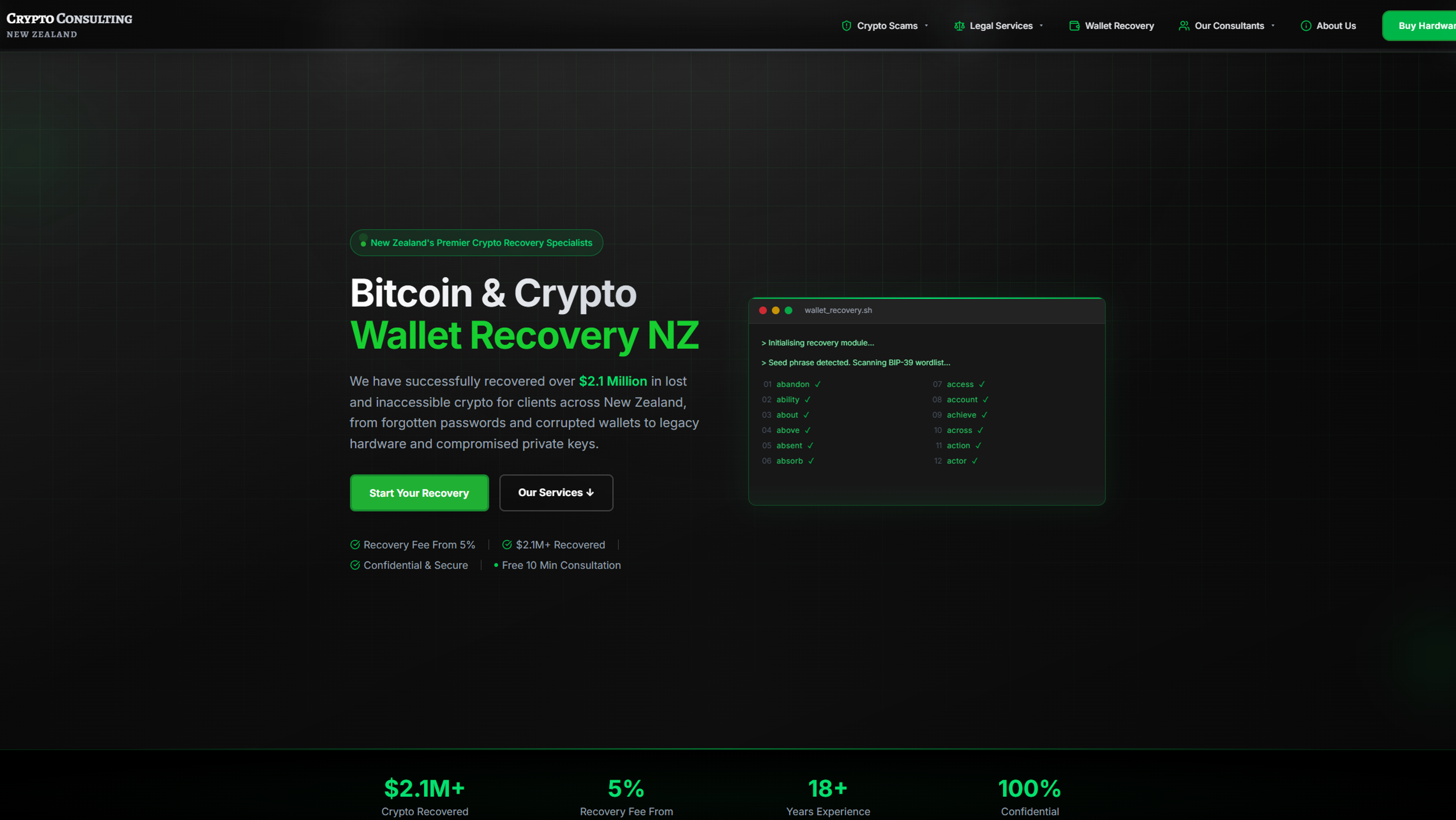 Crypto Consulting NZ - Crypto Wallet Recovery Experts NZ