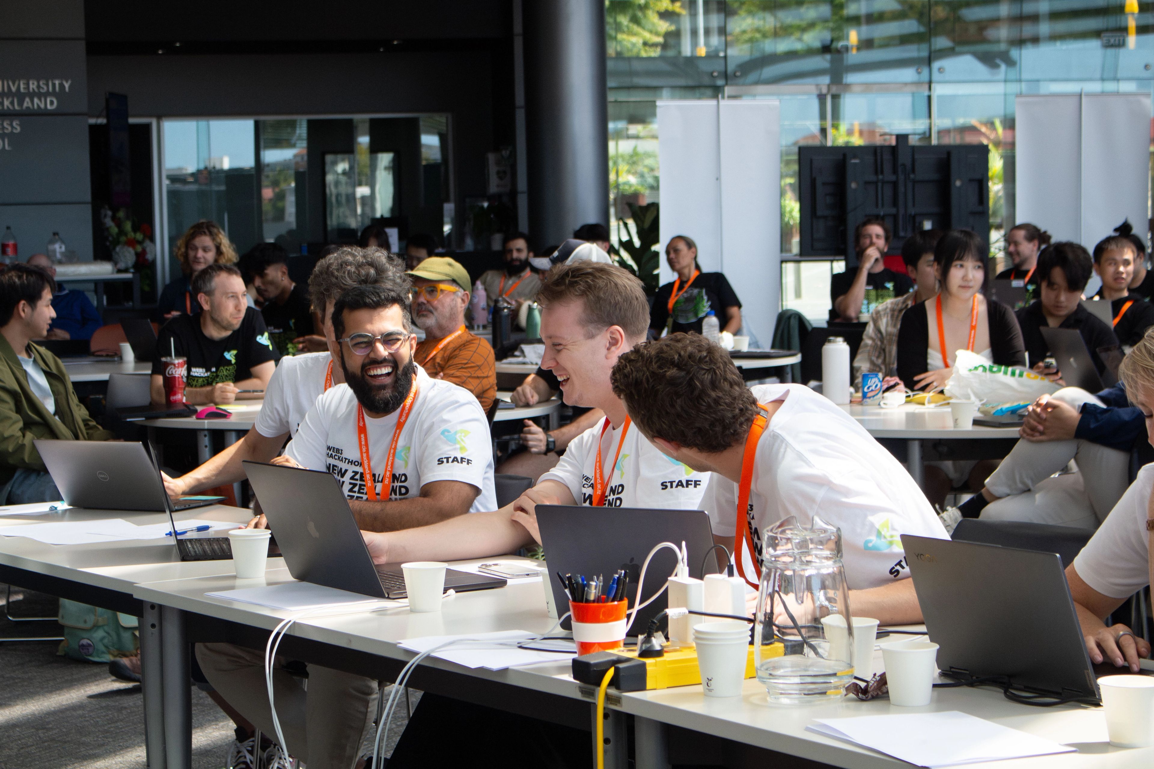 Some of last year's judges: Nawaz Ahmed of GD1, and Callum and James from 🔥_🔥