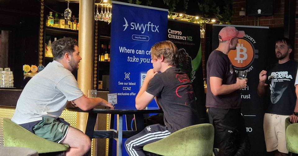 Swyftx New Banners at Cryptocurrency NZ Meetup