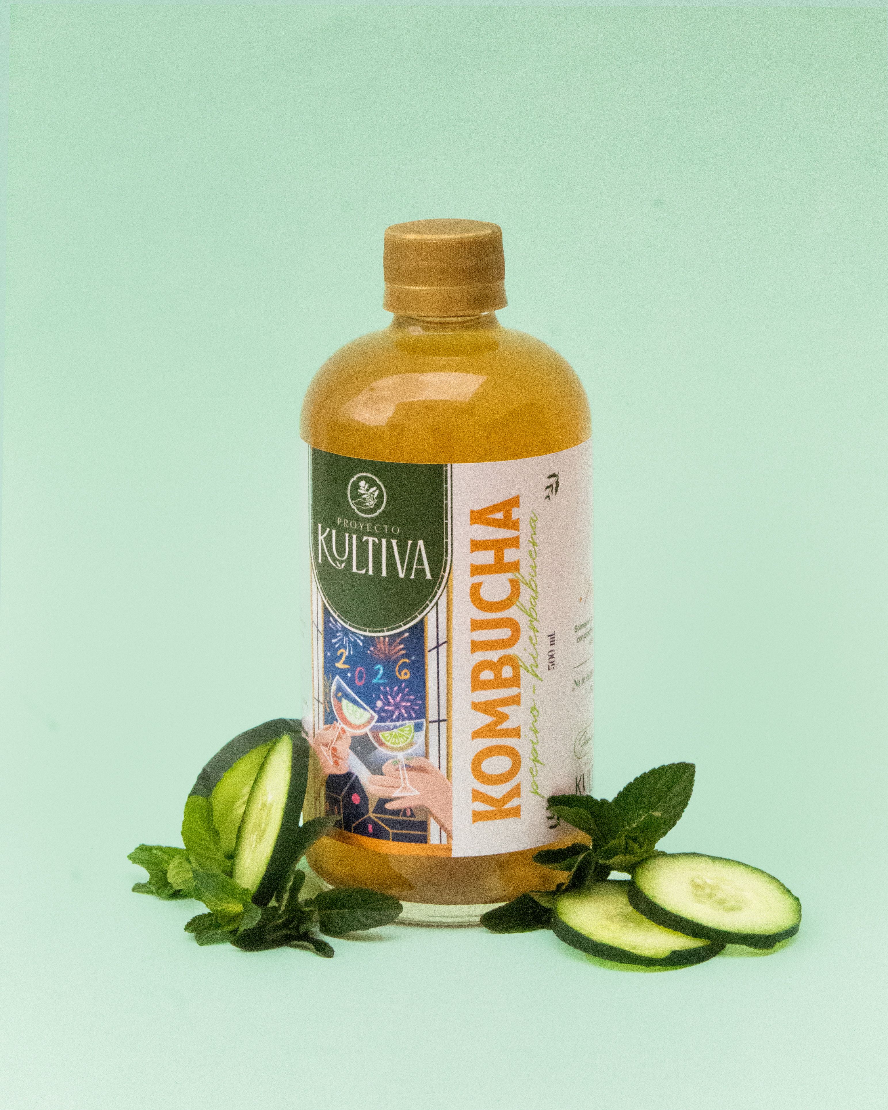 Kombucha Pepino - Hierbabuena - Image 1