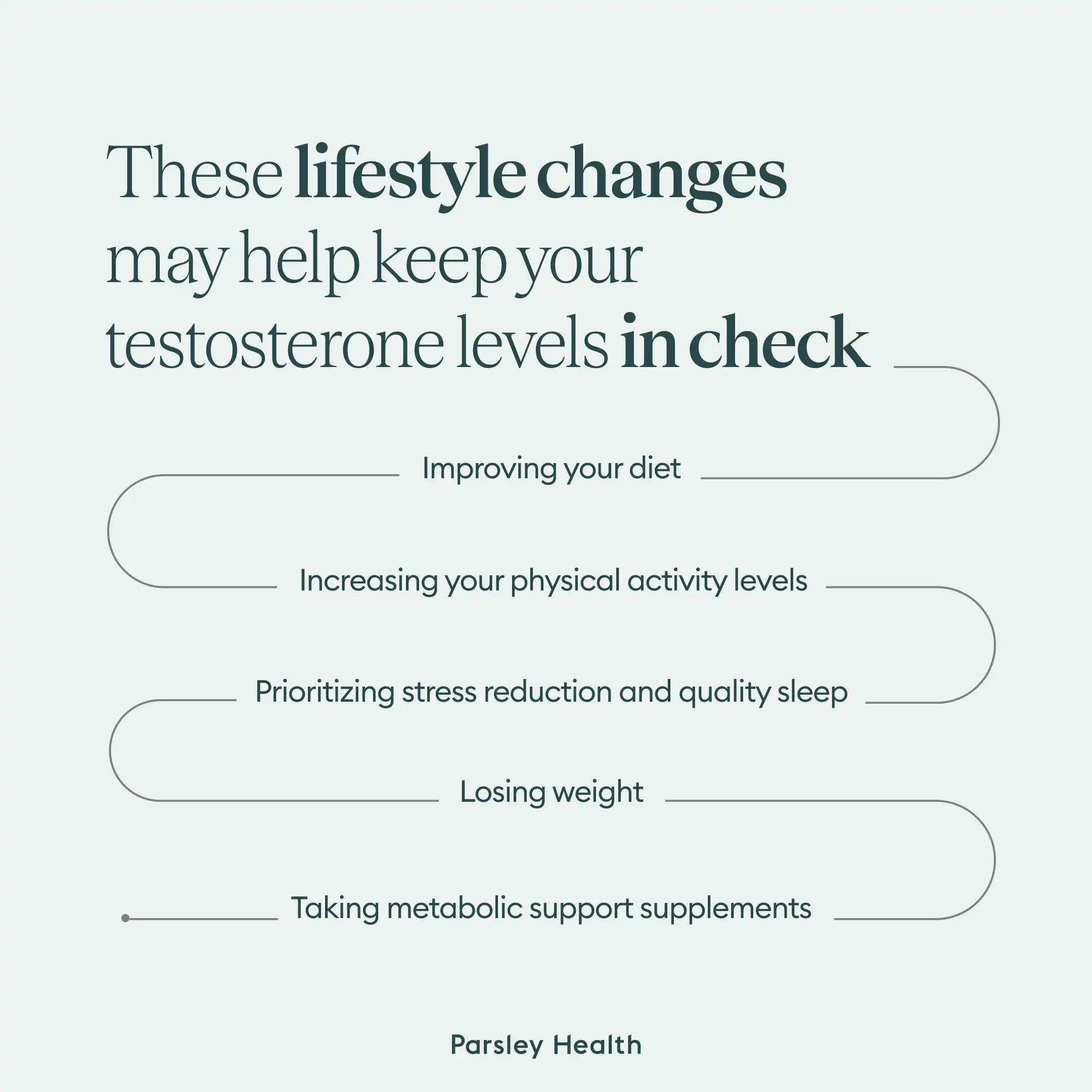 Lifestyle changes to keep your testosterone levels in check