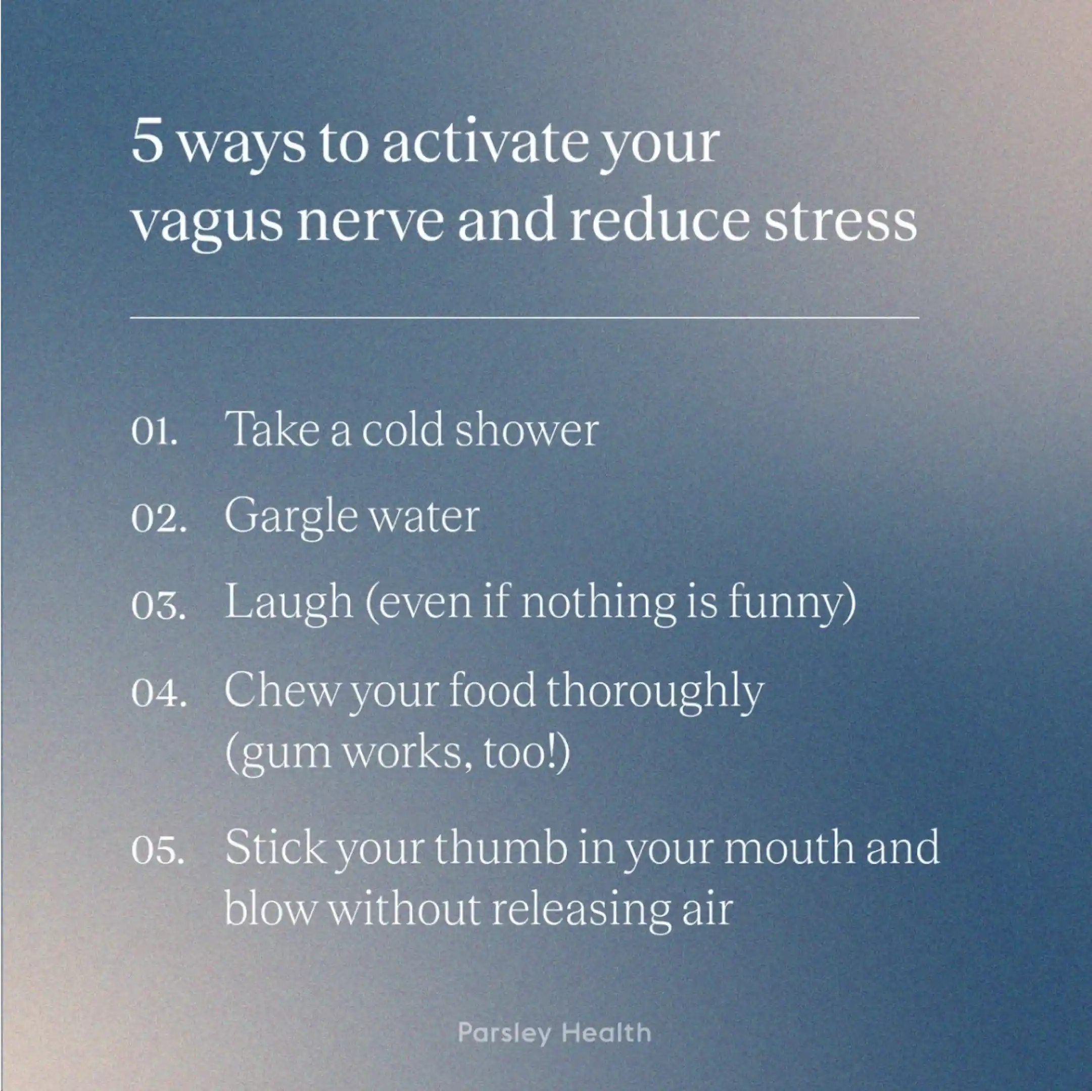 5 ways to activate your vagus nerve and reduce stress