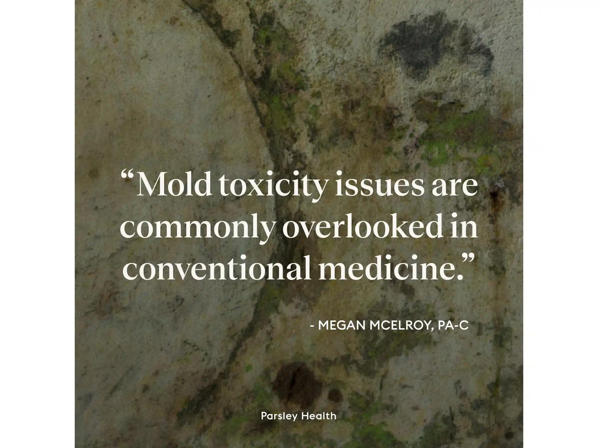 quote - mold toxicity issues are commonly overlooked in conventional medicine
