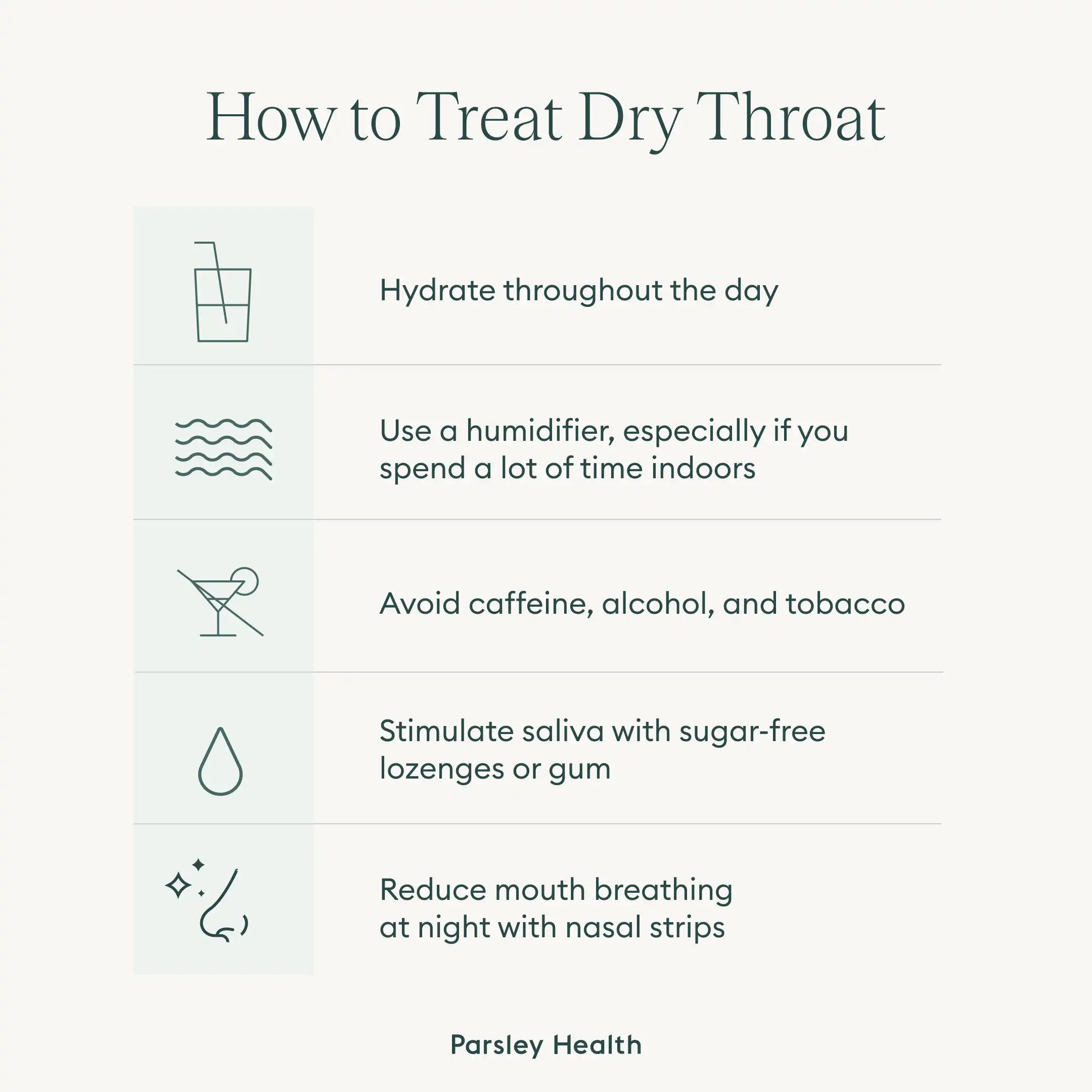 how to treat dry throat