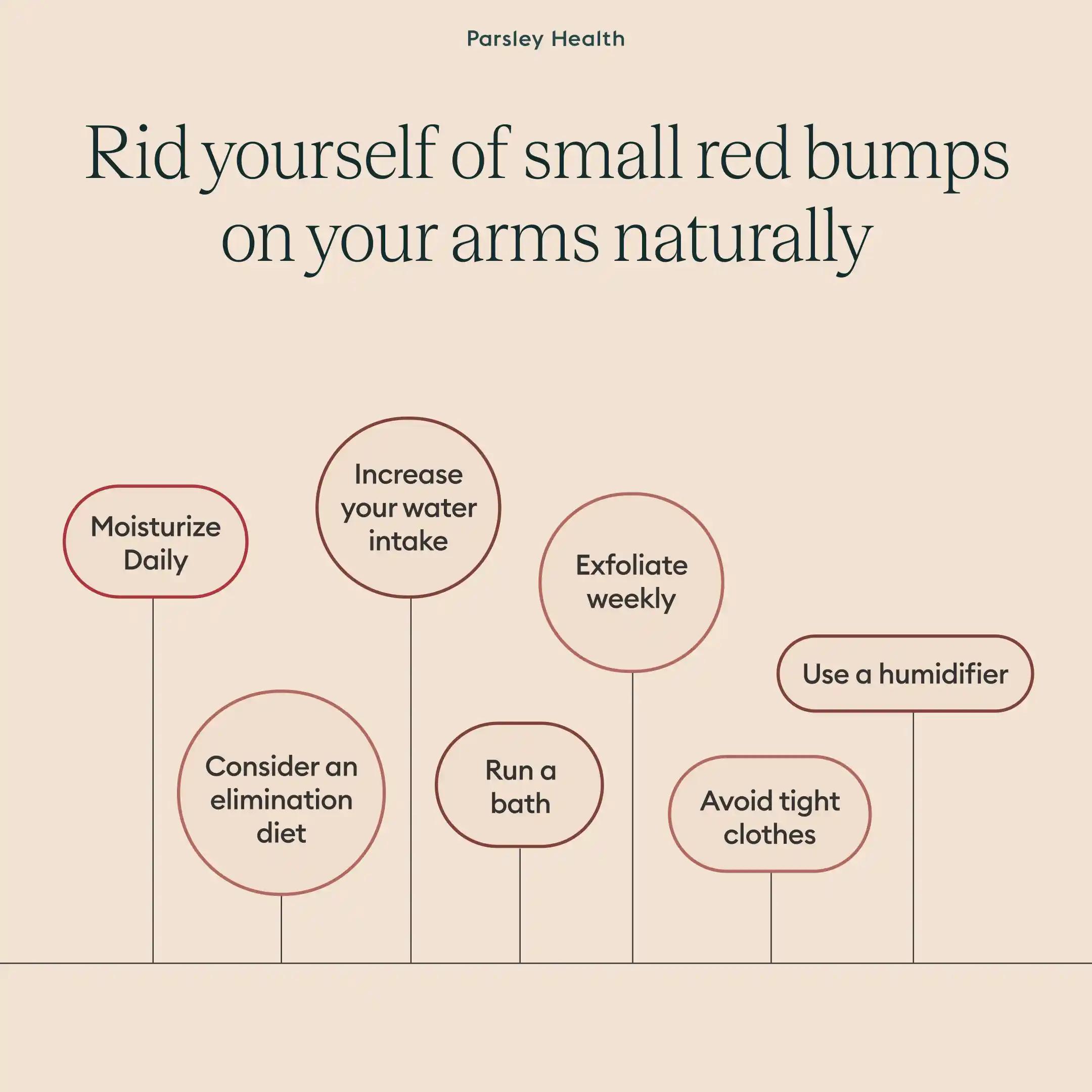 how to rid yourself of red bumps naturally
