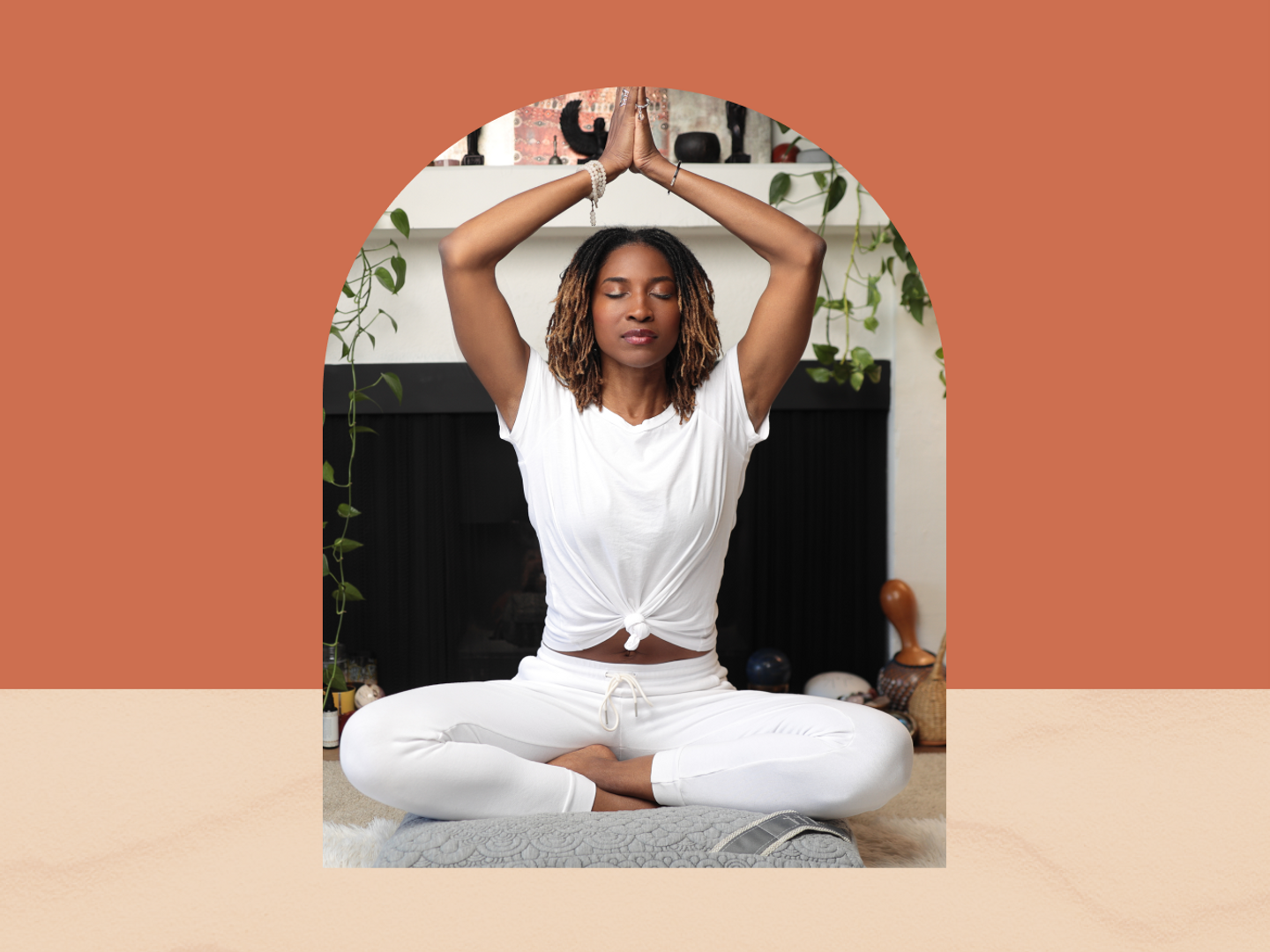 Koya Webb in meditative pose
