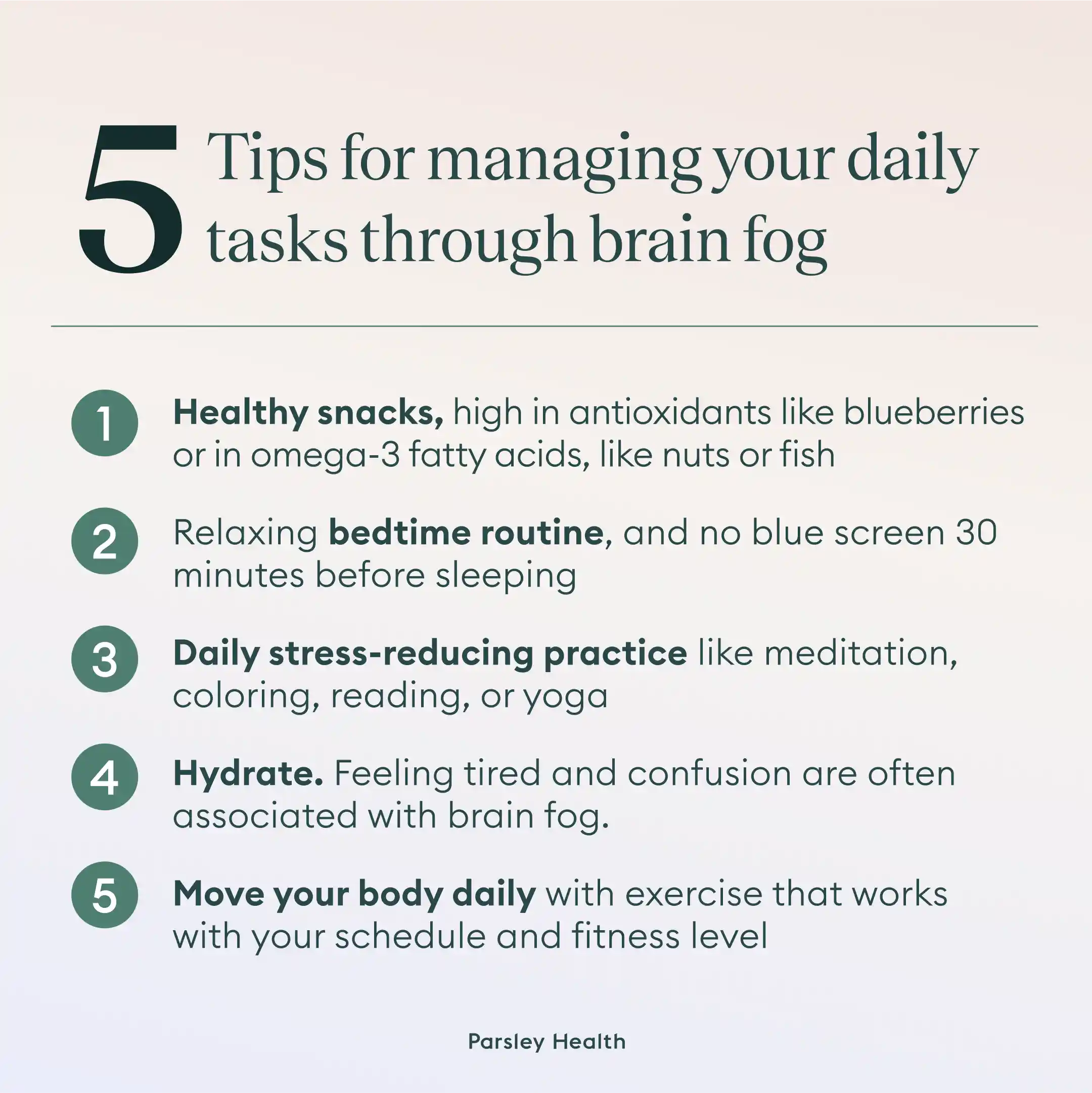 tips for managing tasks through brain fog