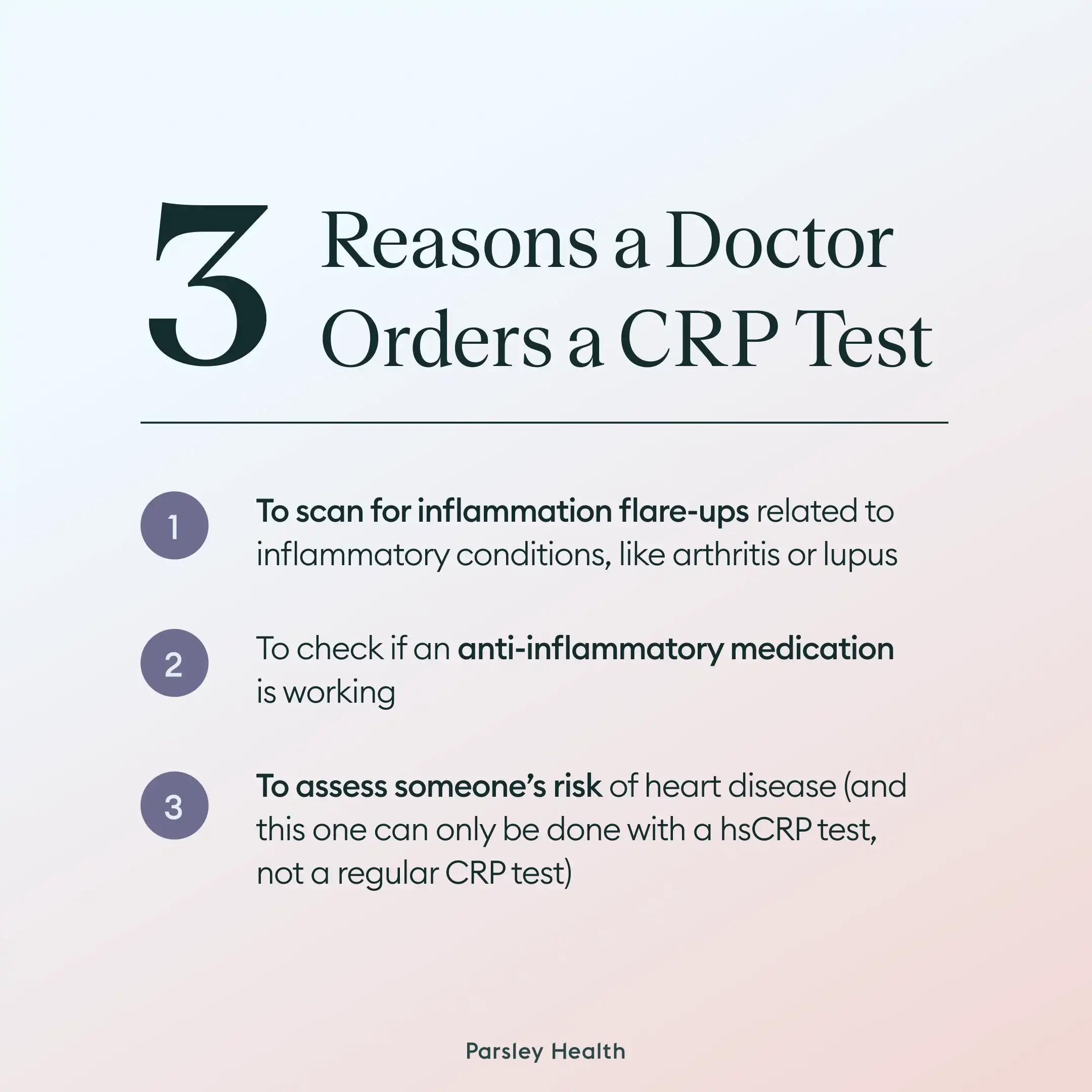 3 reasons a doctor orders a CRP test