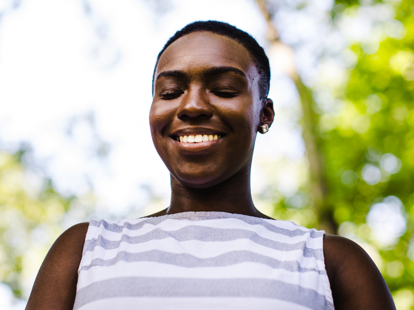 Woman smiling