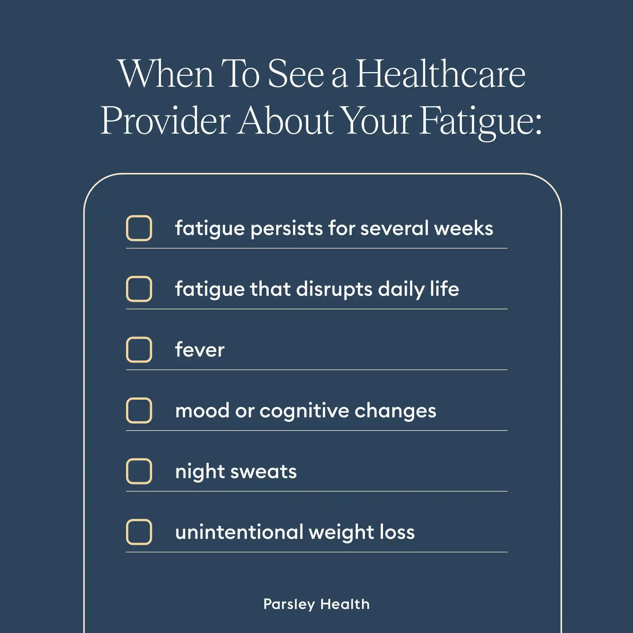 When to see your provider about fatigue