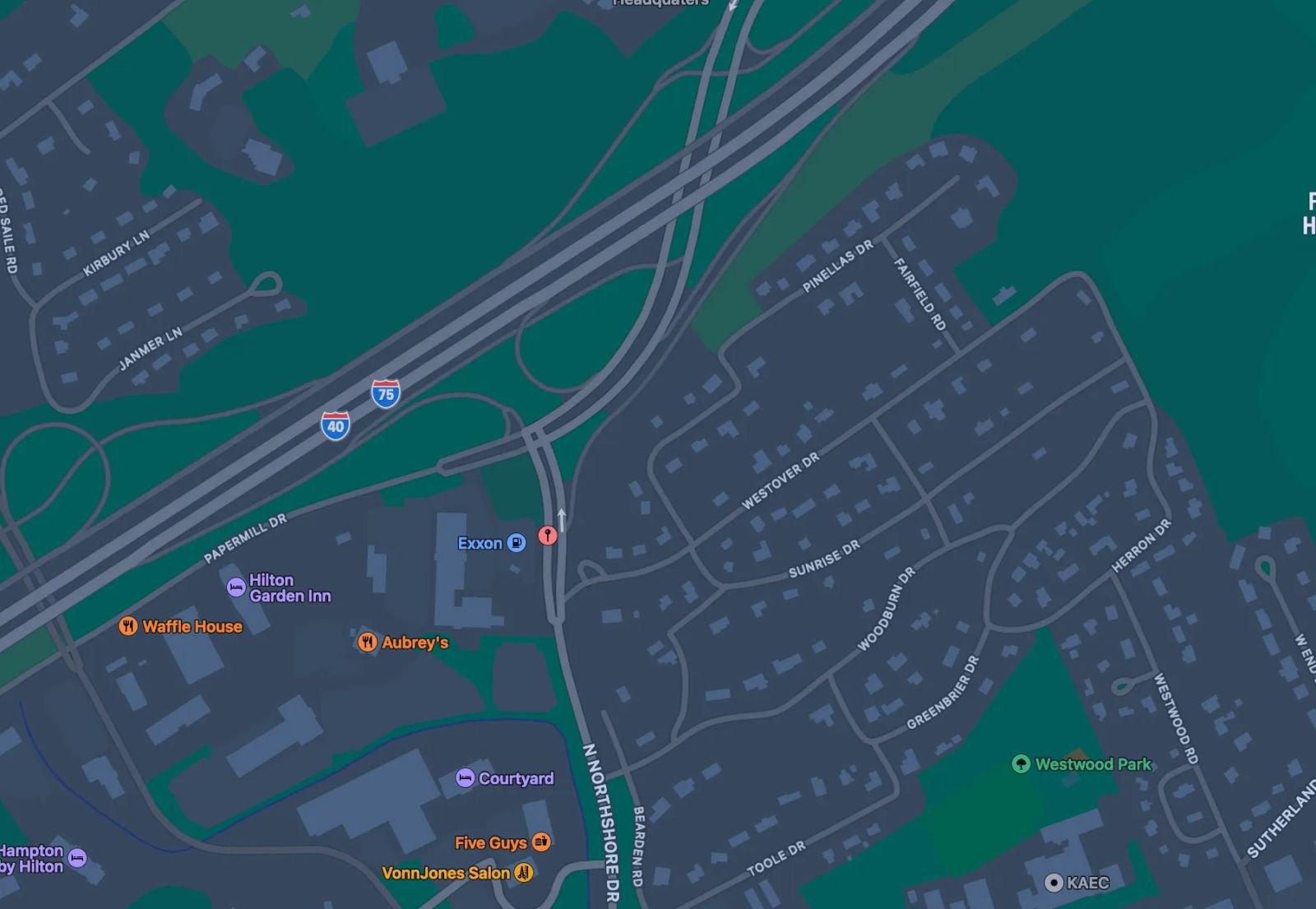 Map of Northshore