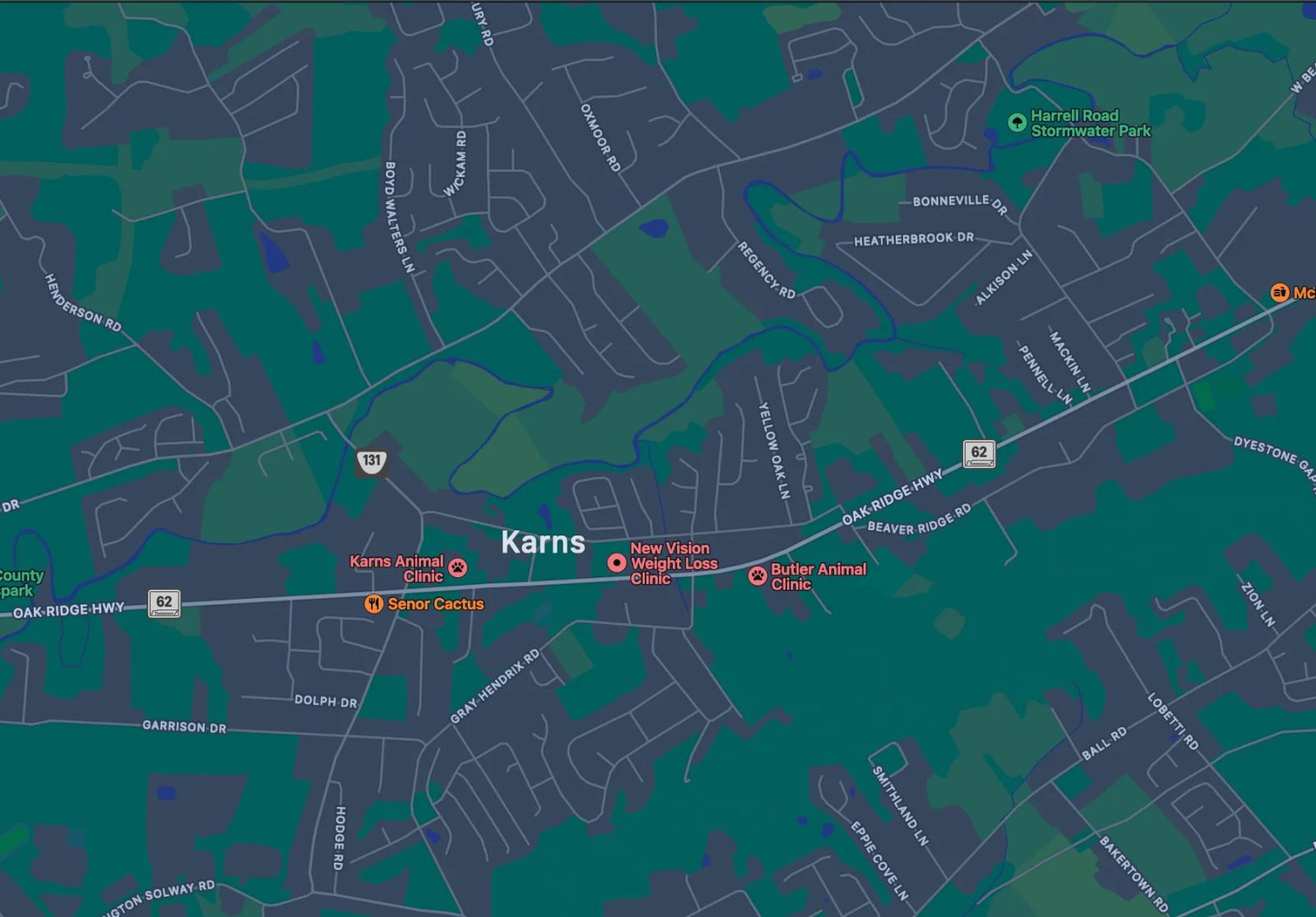 Map of Karns