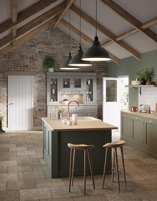 savannah 5 panel vertical door fd30 in kitchen