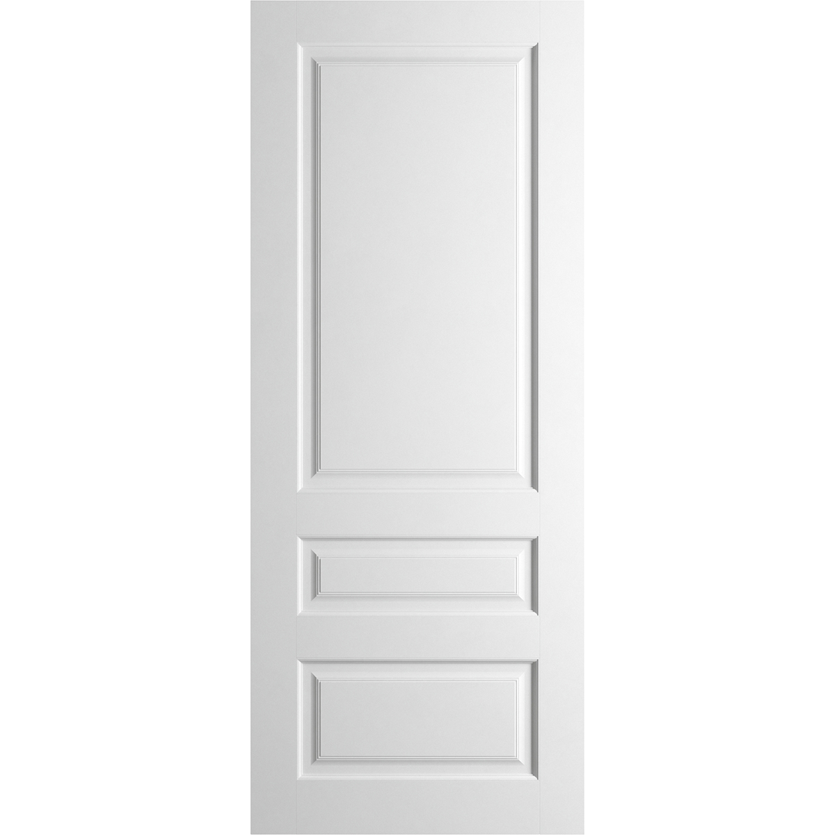 belmont 3 panel white primed door
