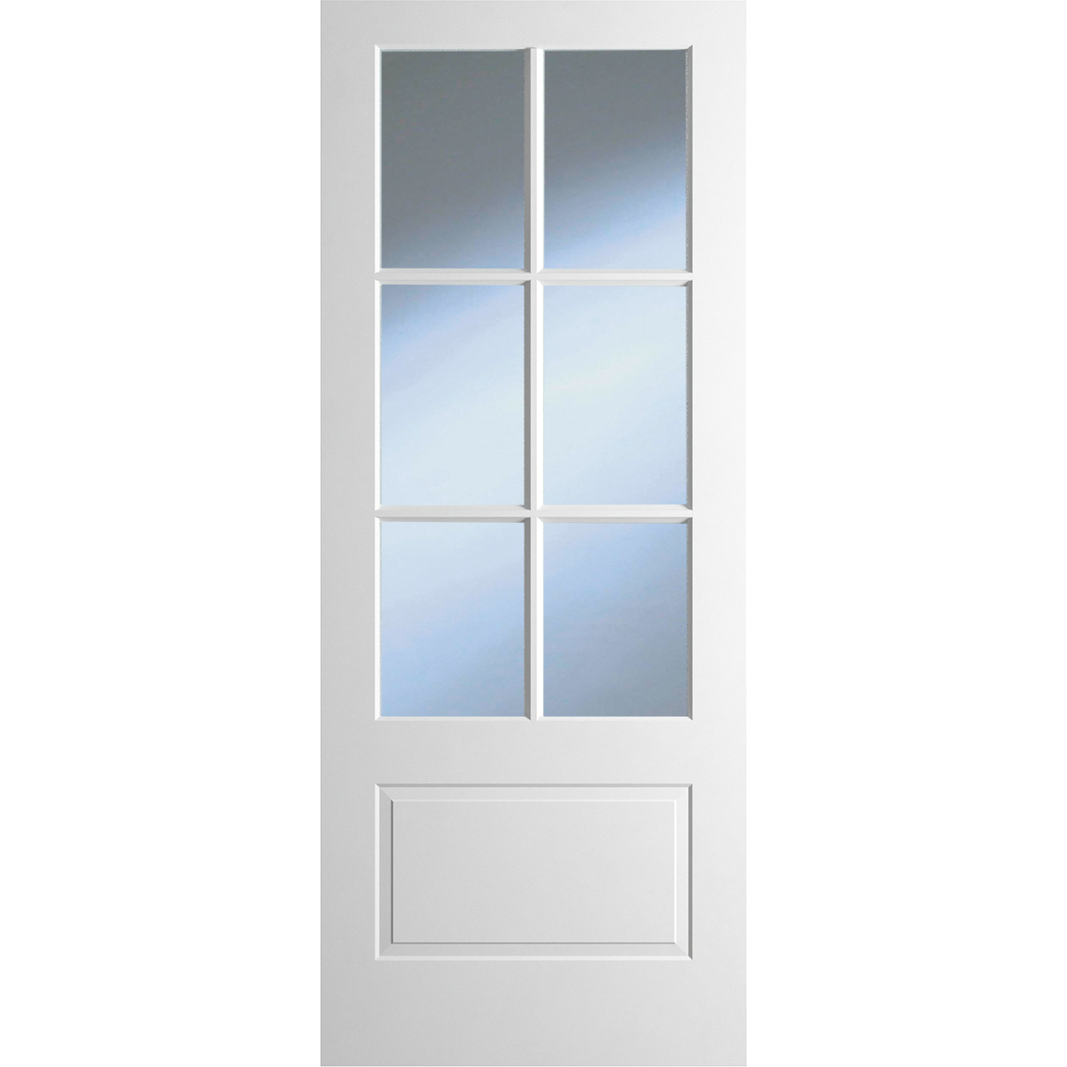 dover marina 1p6l glazed white primed door