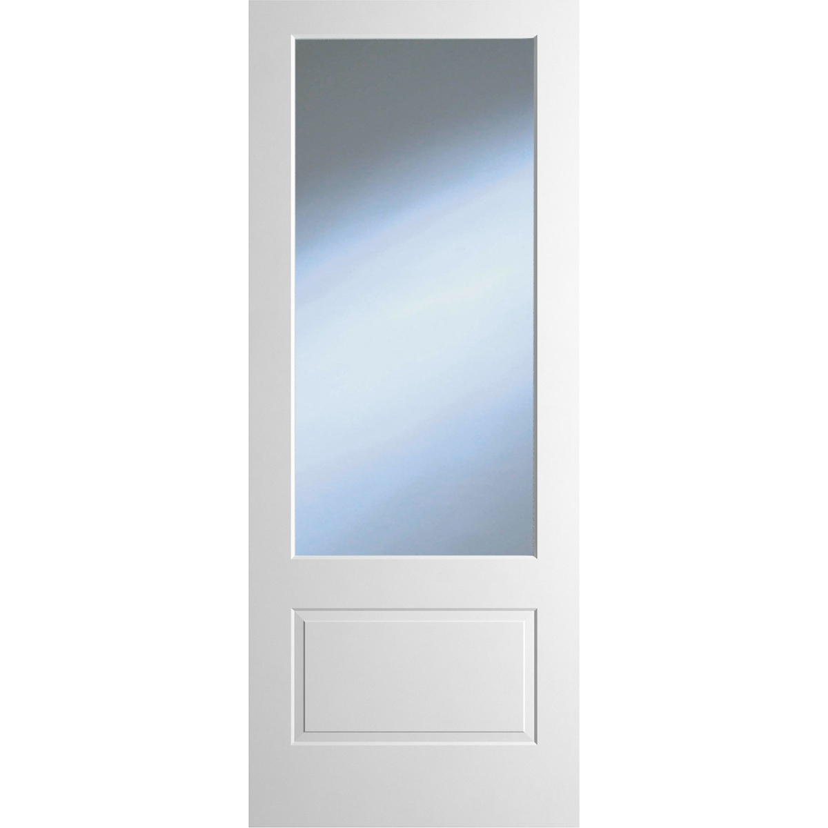 dover 1p1l clear glazed white primed door