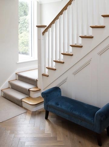 Oak and White Cut String String Oak and white cut string