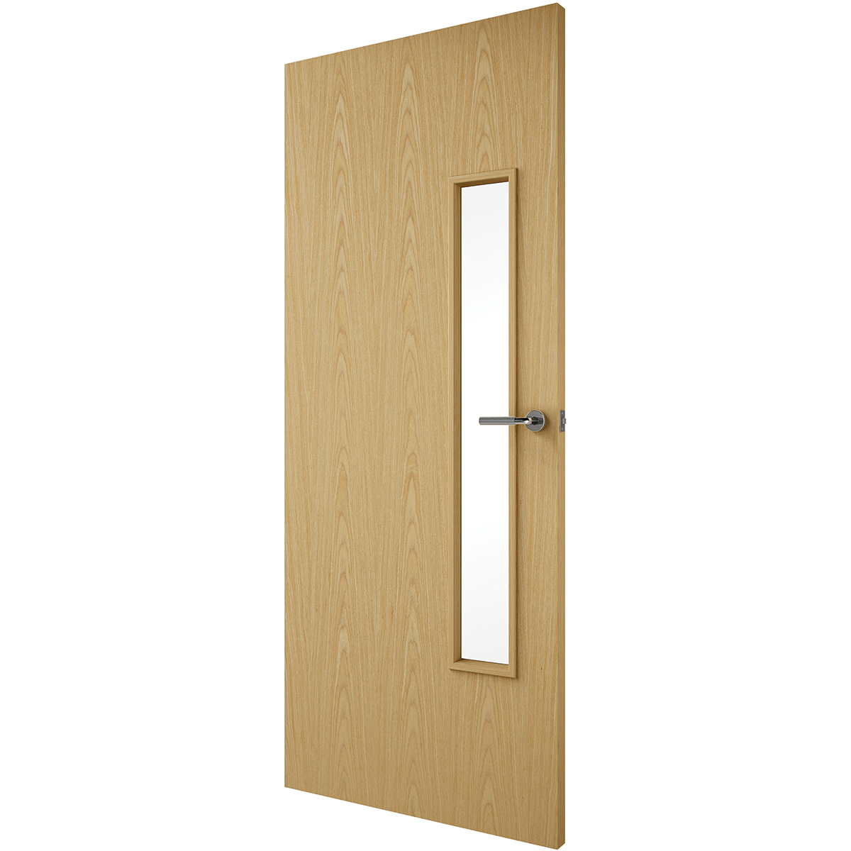 flush oak veneer match fd30 18g glazed door