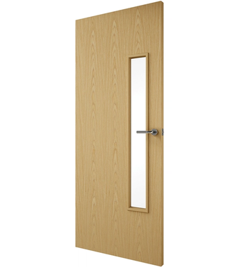 Flush Oak Veneer Match FD30 18G Glazed Door flush oak veneer match fd30 18g glazed door