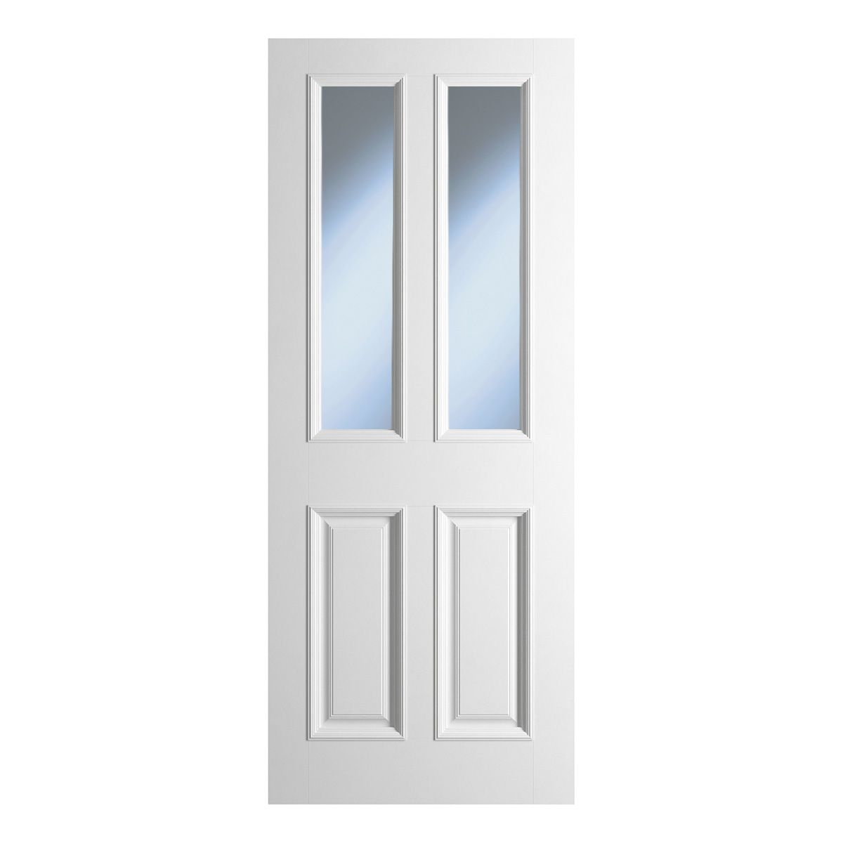 indoors bedford primed clear glazed door bolection