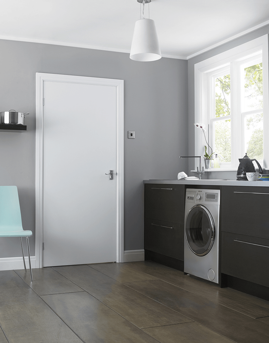 paint grade plus fd30 fireshield ul primed door in kitchen