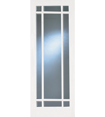 Primed Gibson 9-Lite Clear Glazed Door primed gibson 9 lite clear glazed door