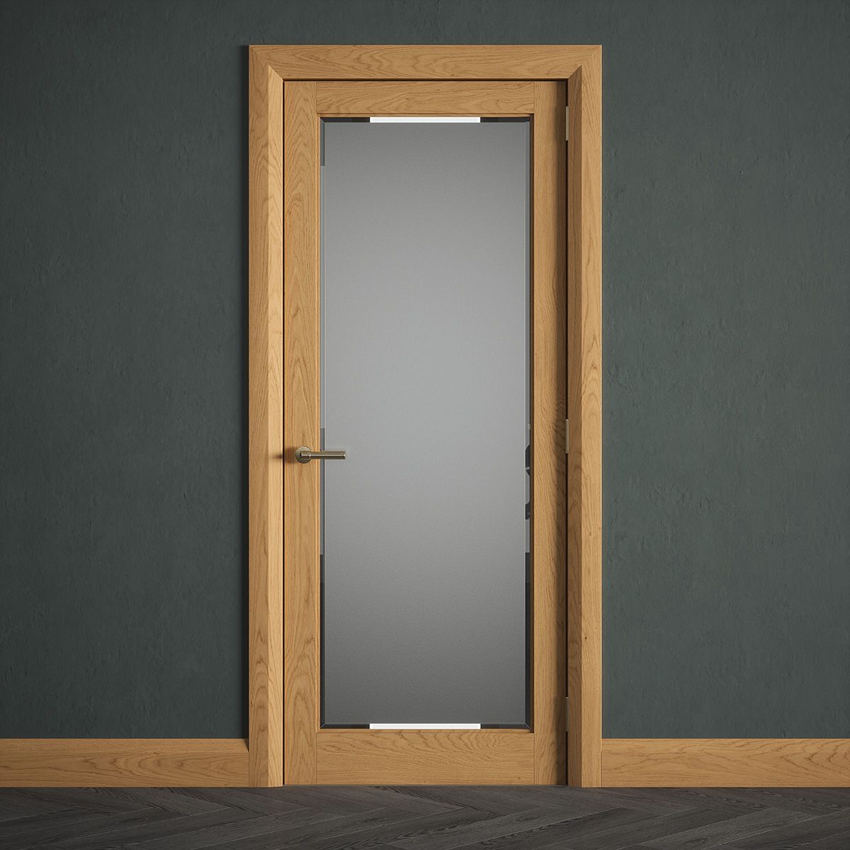 rushmore oak etchglass clear border pre finished 2