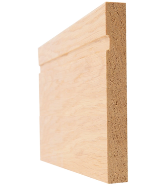 Oak 6-Inch Contempory Pre-Finished Skirting (5Pcs) oak 6 inch contempory pre finished skirting