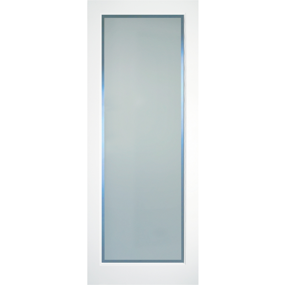 kenmore white primed etch glass clear border
