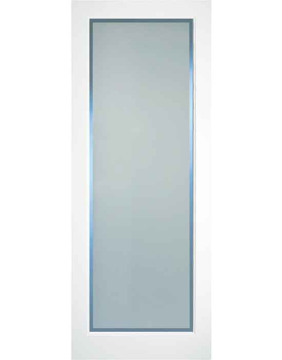 kenmore white primed etch glass clear border